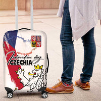 Czechia Independence Day Luggage Cover National Flag Brush Style and Bohemia Lion