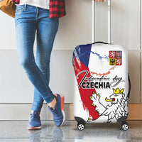 Czechia Independence Day Luggage Cover National Flag Brush Style and Bohemia Lion