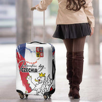 Czechia Independence Day Luggage Cover National Flag Brush Style and Bohemia Lion