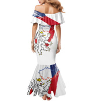 Czechia Independence Day Mermaid Dress National Flag Brush Style and Bohemia Lion