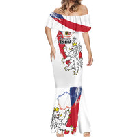 Czechia Independence Day Mermaid Dress National Flag Brush Style and Bohemia Lion