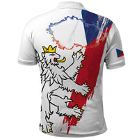 Czechia Independence Day Polo Shirt National Flag Brush Style and Bohemia Lion