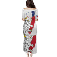 Czechia Independence Day Puletasi National Flag Brush Style and Bohemia Lion