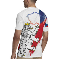 Czechia Independence Day Rugby Jersey National Flag Brush Style and Bohemia Lion