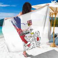 Czechia Independence Day Sarong National Flag Brush Style and Bohemia Lion