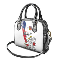 Czechia Independence Day Shoulder Handbag National Flag Brush Style and Bohemia Lion