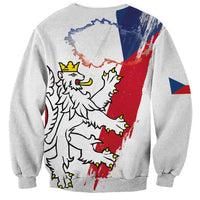 Czechia Independence Day Sweatshirt National Flag Brush Style and Bohemia Lion