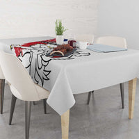 Czechia Independence Day Tablecloth National Flag Brush Style and Bohemia Lion