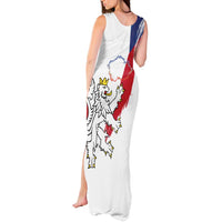 Czechia Independence Day Tank Maxi Dress National Flag Brush Style and Bohemia Lion