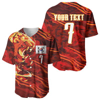 South Korea National Football Custom Baseball Jersey Tigers of Asia Fierce Abstract Flame-Inspired