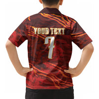 South Korea National Football Custom Hawaiian Shirt Tigers of Asia Fierce Abstract Flame-Inspired