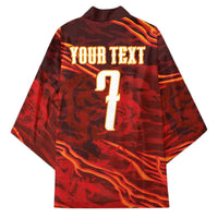 South Korea National Football Custom Kimono Tigers of Asia Fierce Abstract Flame-Inspired