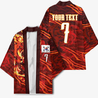 South Korea National Football Custom Kimono Tigers of Asia Fierce Abstract Flame-Inspired