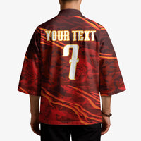 South Korea National Football Custom Kimono Tigers of Asia Fierce Abstract Flame-Inspired