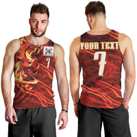 South Korea National Football Custom Men Tank Top Tigers of Asia Fierce Abstract Flame-Inspired