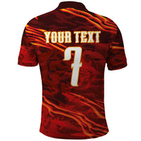 South Korea National Football Custom Polo Shirt Tigers of Asia Fierce Abstract Flame-Inspired