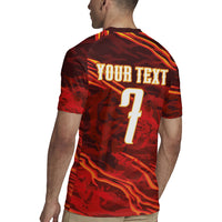 South Korea National Football Custom Rugby Jersey Tigers of Asia Fierce Abstract Flame-Inspired