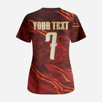South Korea National Football Custom Scrub Top Tigers of Asia Fierce Abstract Flame-Inspired