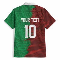 South Korea and Mexico National Football Custom Hawaiian Shirt Taegeuk Warriors with El Tricolor Grunge Split Style