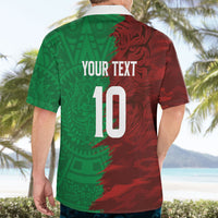South Korea and Mexico National Football Custom Hawaiian Shirt Taegeuk Warriors with El Tricolor Grunge Split Style