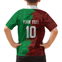 South Korea and Mexico National Football Custom Hawaiian Shirt Taegeuk Warriors with El Tricolor Grunge Split Style