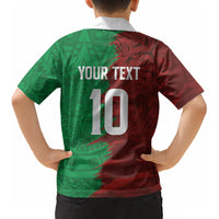 South Korea and Mexico National Football Custom Kid Hawaiian Shirt Taegeuk Warriors with El Tricolor Grunge Split Style LT03
