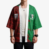 South Korea and Mexico National Football Custom Kimono Taegeuk Warriors with El Tricolor Grunge Split Style