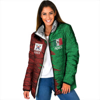 South Korea and Mexico National Football Custom Padded Jacket Taegeuk Warriors with El Tricolor Grunge Split Style
