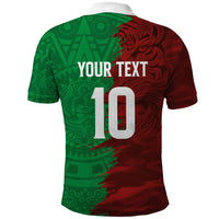 South Korea and Mexico National Football Custom Polo Shirt Taegeuk Warriors with El Tricolor Grunge Split Style