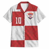 Croatia National Football Custom Hawaiian Shirt Checkerboard Pattern with Glagolitic Script
