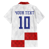 Croatia National Football Custom Hawaiian Shirt Checkerboard Pattern with Glagolitic Script