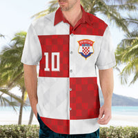 Croatia National Football Custom Hawaiian Shirt Checkerboard Pattern with Glagolitic Script