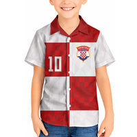 Croatia National Football Custom Hawaiian Shirt Checkerboard Pattern with Glagolitic Script