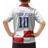 Croatia National Football Custom Hawaiian Shirt Checkerboard Pattern with Glagolitic Script