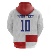 Croatia National Football Custom Hoodie Checkerboard Pattern with Glagolitic Script