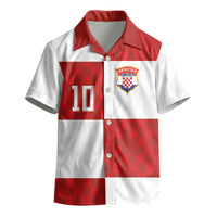 Croatia National Football Custom Kid Hawaiian Shirt Checkerboard Pattern with Glagolitic Script