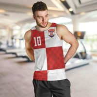 Croatia National Football Custom Men Tank Top Checkerboard Pattern with Glagolitic Script