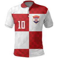 Croatia National Football Custom Polo Shirt Checkerboard Pattern with Glagolitic Script