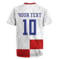 Croatia National Football Custom Rugby Jersey Checkerboard Pattern with Glagolitic Script