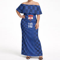 Croatia Football Custom Off Shoulder Maxi Dress Vatreni Glory 2026 Away Colors