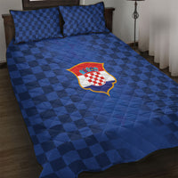 Croatia Football Quilt Bed Set Vatreni Glory 2026 Away Colors