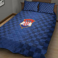 Croatia Football Quilt Bed Set Vatreni Glory 2026 Away Colors