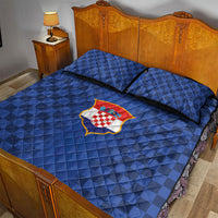 Croatia Football Quilt Bed Set Vatreni Glory 2026 Away Colors