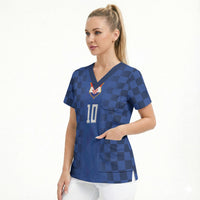 Croatia Football Custom Scrub Top Vatreni Glory 2026 Away Colors
