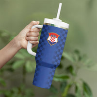 Croatia Football Custom Tumbler With Handle Vatreni Glory 2026 Away Colors