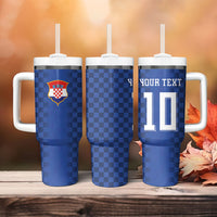 Croatia Football Custom Tumbler With Handle Vatreni Glory 2026 Away Colors