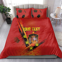 Personalised Spain Football 2024 Bedding Set La Roja The Fourth Time Champion European - Wonder Print Shop