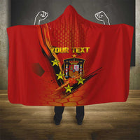 Personalised Spain Football 2024 Hooded Blanket La Roja The Fourth Time Champion European