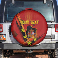 Personalised Spain Football 2024 Spare Tire Cover La Roja The Fourth Time Champion European - Wonder Print Shop