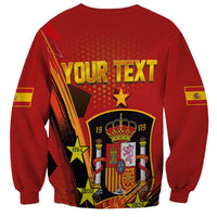 Personalised Spain Football 2024 Sweatshirt La Roja The Fourth Time Champion European - Wonder Print Shop